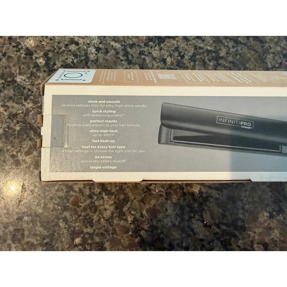 Conair InfinitiPRO Be The Pro 1 Inch Ceramic Flat Iron Hair Straightener Black